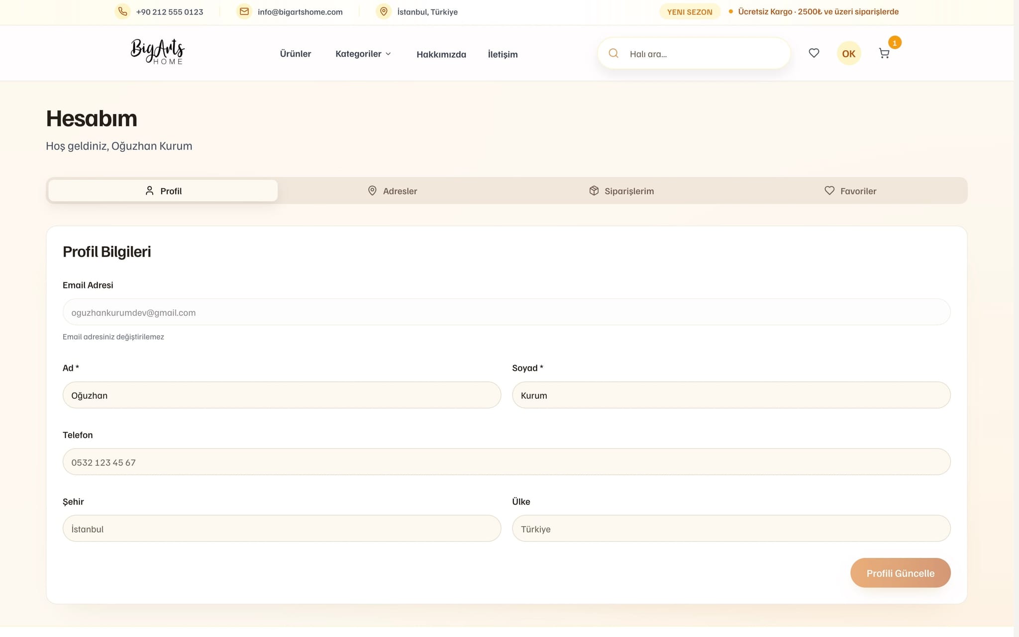 BigArts Home projesi görsel 8 - Full Stack galeri