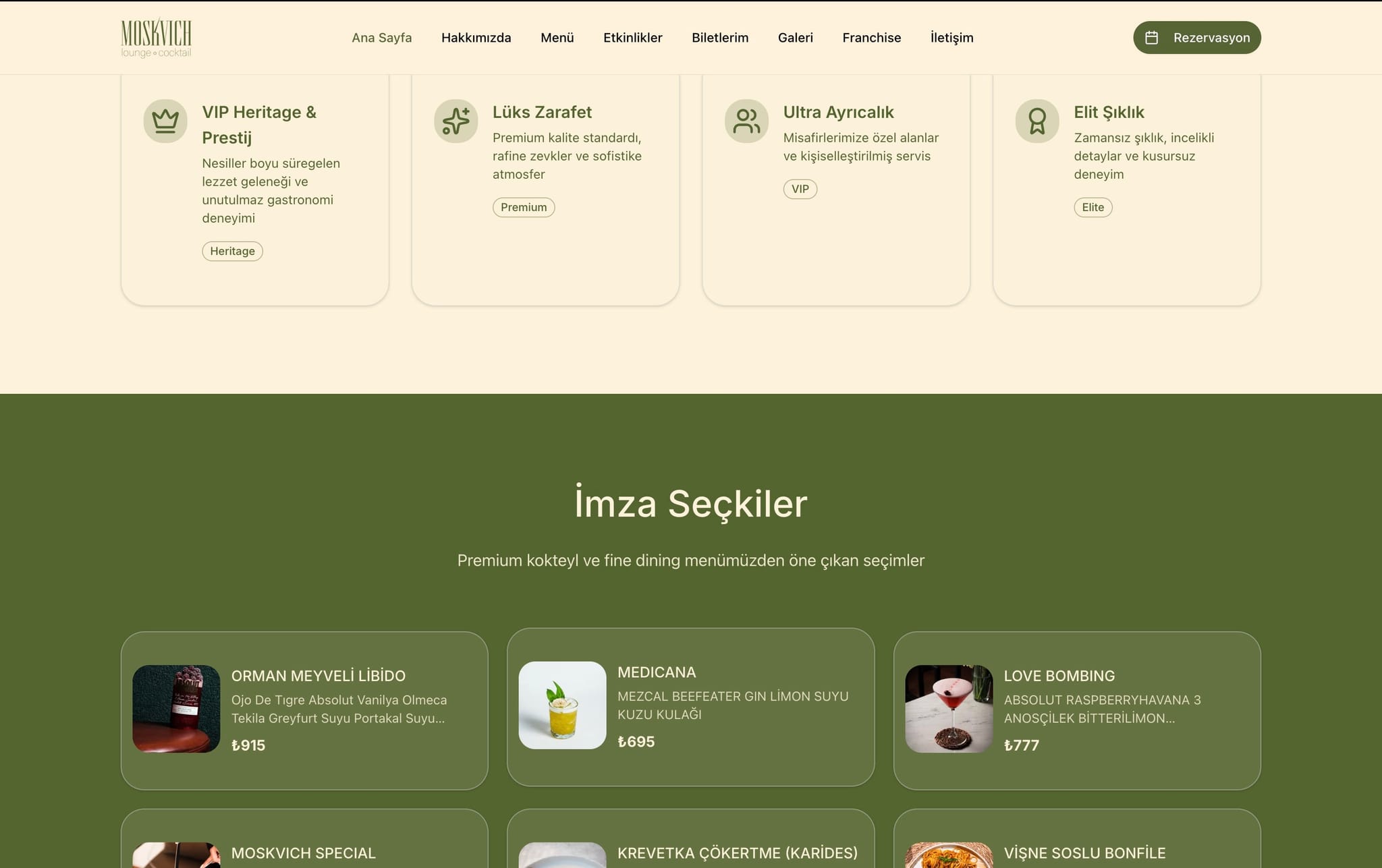 Moskvich Lounge projesi görsel 2 - Web Geliştirme detay