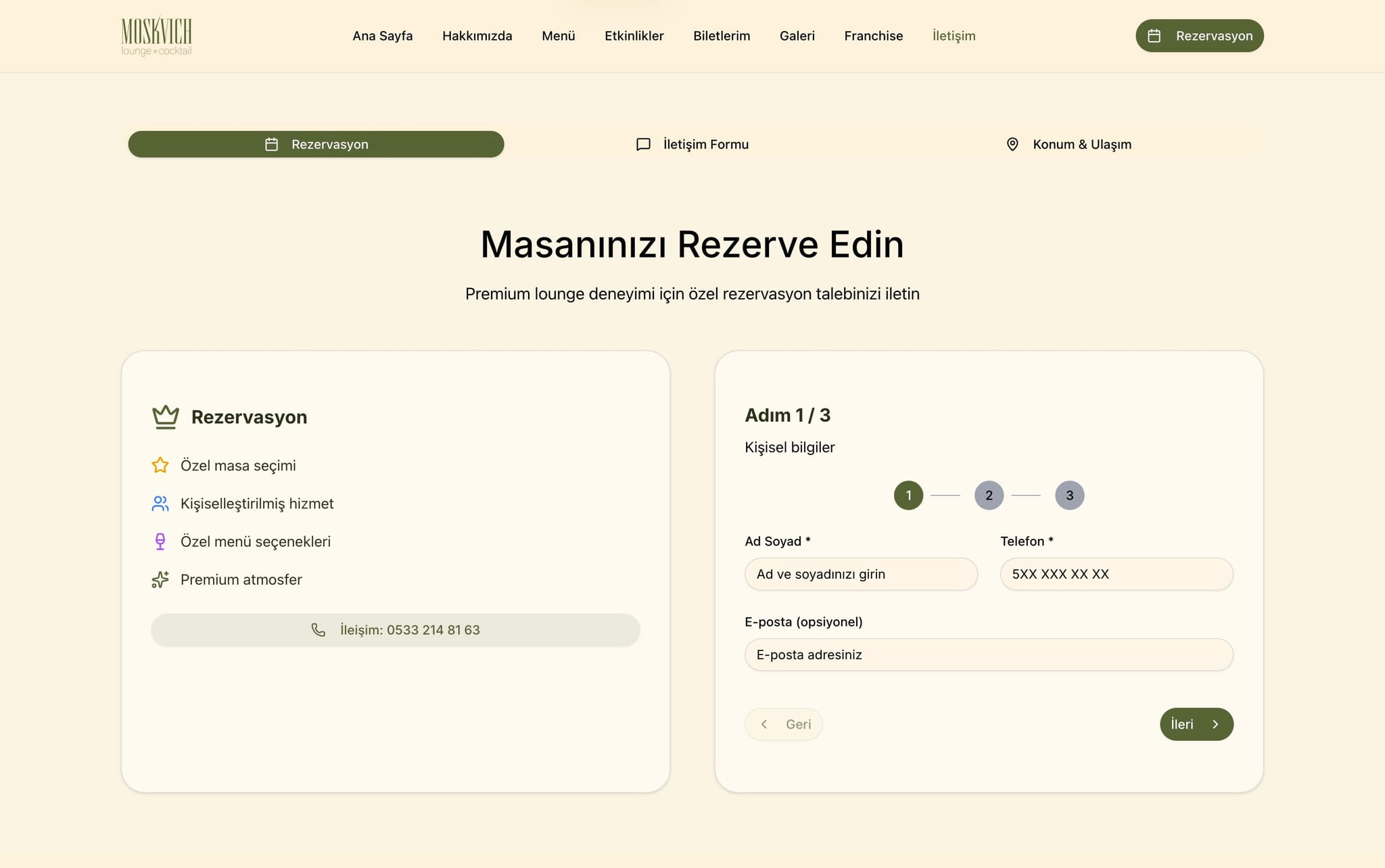 Moskvich Lounge projesi görsel 8 - Web Geliştirme galeri