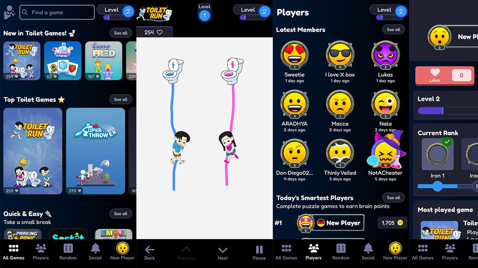 Toilet Games projesi görsel 1 - Web Geliştirme detay