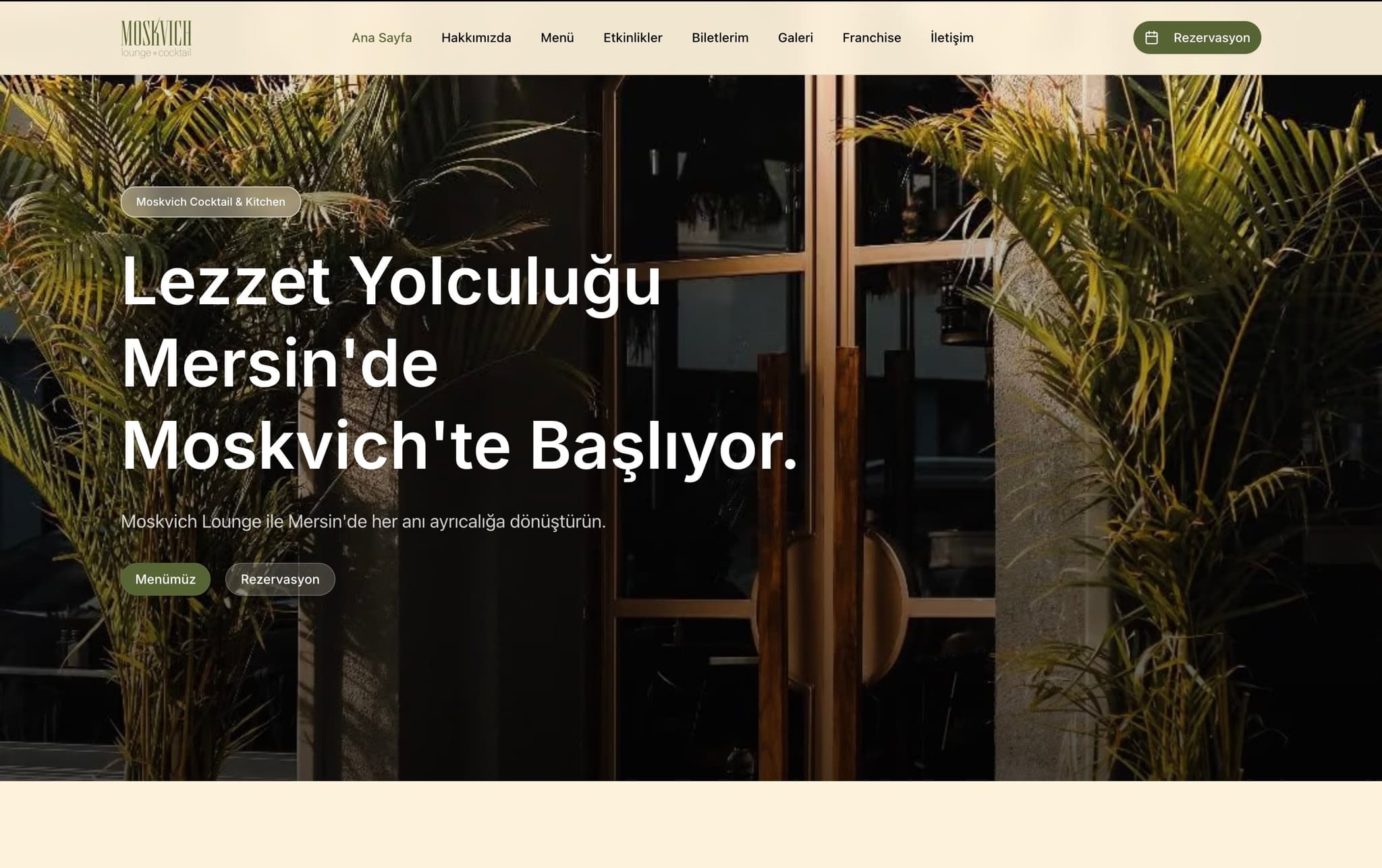 Moskvich Lounge projesi - Kodlayanlar yazılım ajansı tarafından geliştirilen Web Geliştirme çözümü